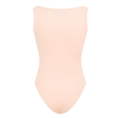 Peach Blush - Back - Brave Soul Womens-Ladies Style Notch Neck Sleeveless Bodysuit