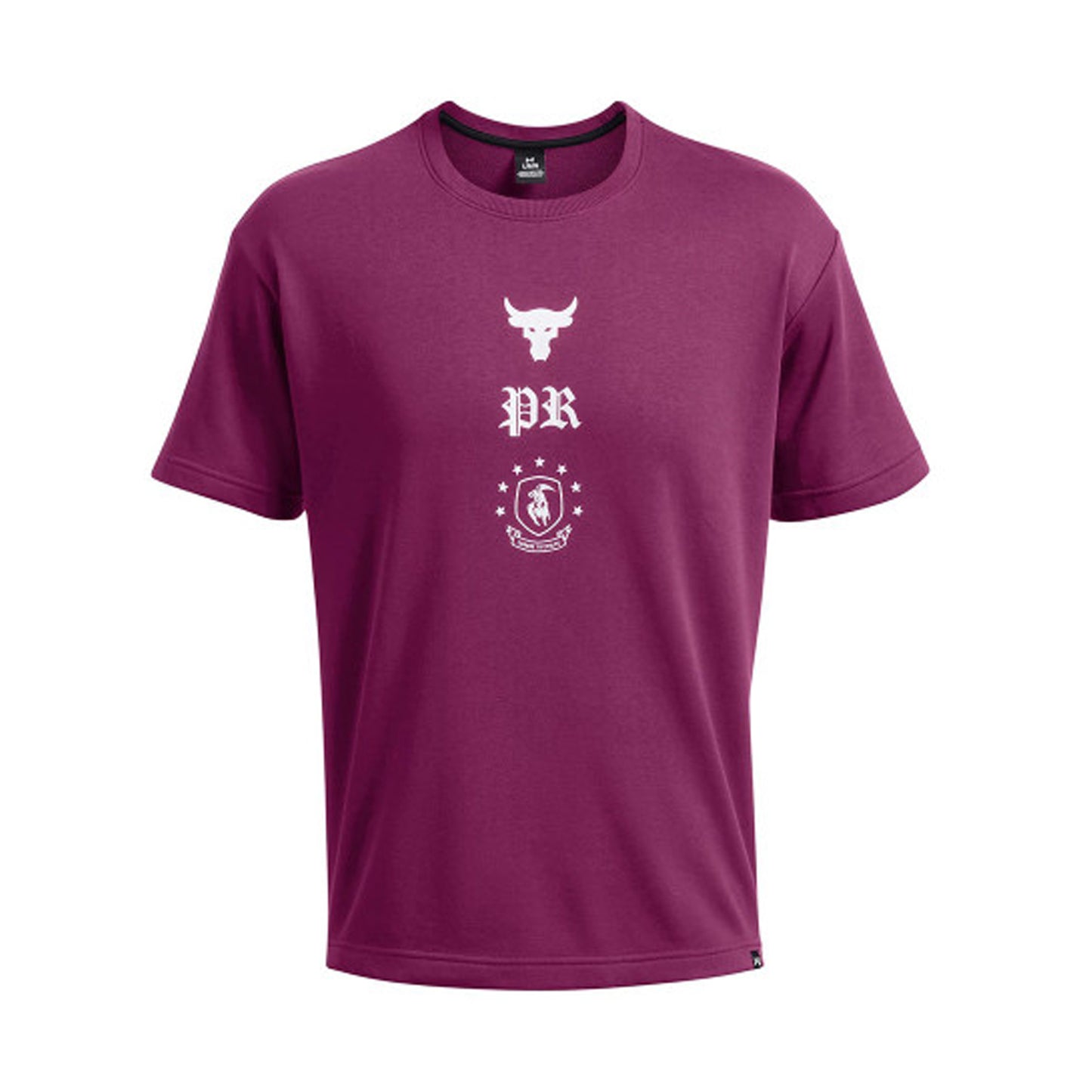 Purple - Front - Under Armour Mens Project Rock Terrycloth T-Shirt