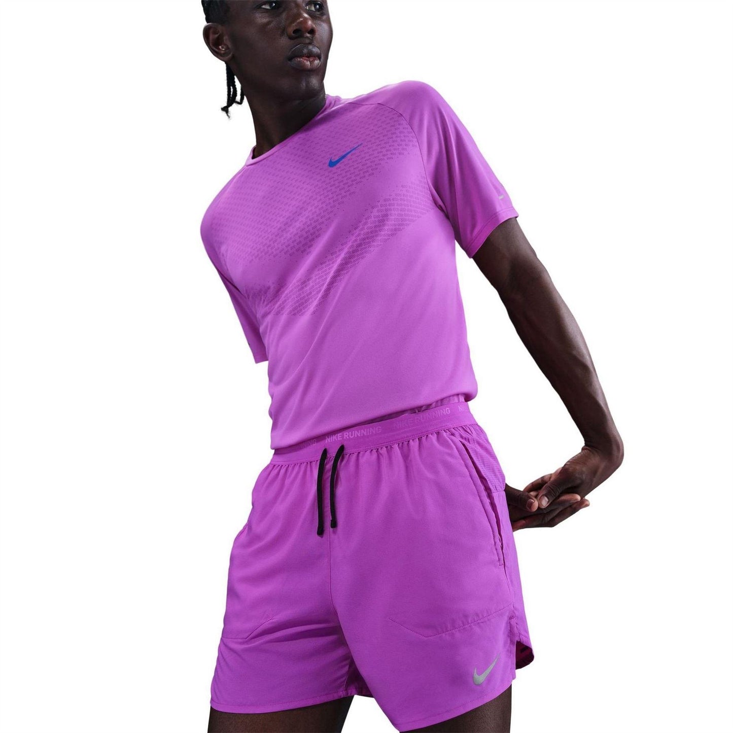 Vivid Viola Purple - Front - Nike Mens Running Shorts