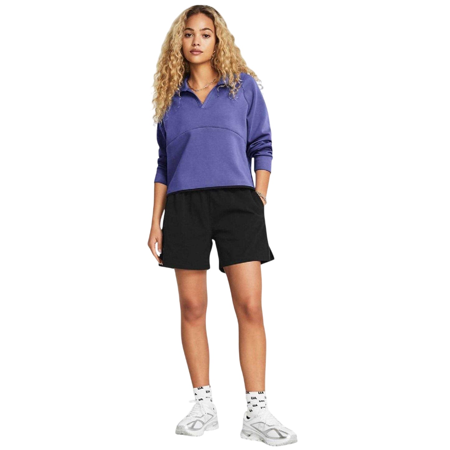 Black - Side - Under Armour Womens-Ladies Vent Shorts