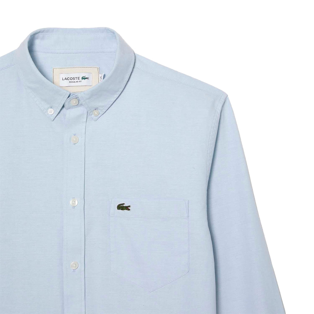 Blue - Lifestyle - Lacoste Mens Oxford Regular Long-Sleeved Shirt