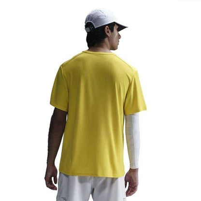 Lightning Yellow - Back - Nike Mens Miler Run Energy Dri-FIT T-Shirt