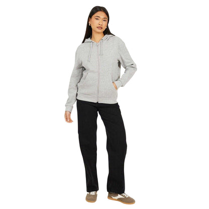 Grey Marl Marl - Back - Brave Soul Womens-Ladies Sweat Jacket