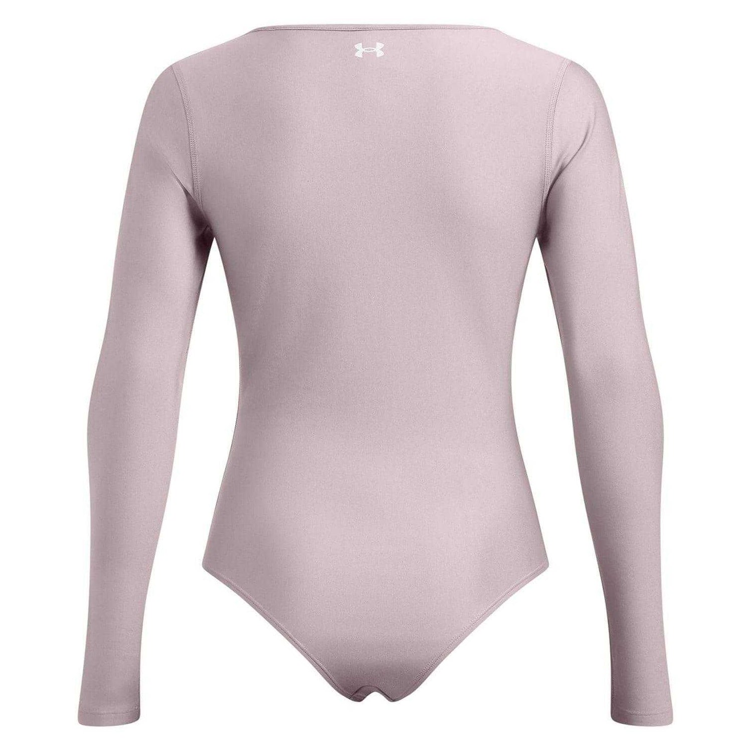 Grey - Back - Under Armour Womens-Ladies Vanish Scoop Neck Long-Sleeved Bodysuit