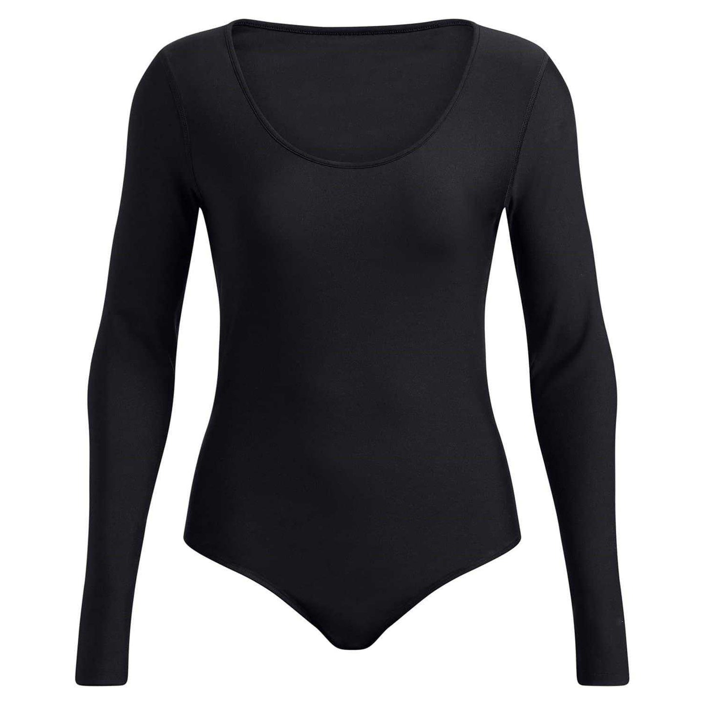 Black - Front - Under Armour Womens-Ladies Vanish Scoop Neck Long-Sleeved Bodysuit