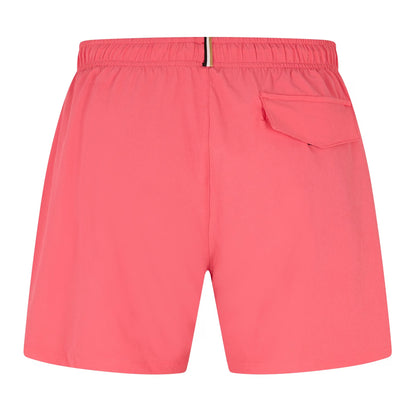 Dark Pink - Back - Boss Mens Tio Swim Shorts