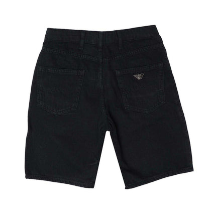 Navy - Back - Emporio Armani Childrens-Kids Denim Shorts