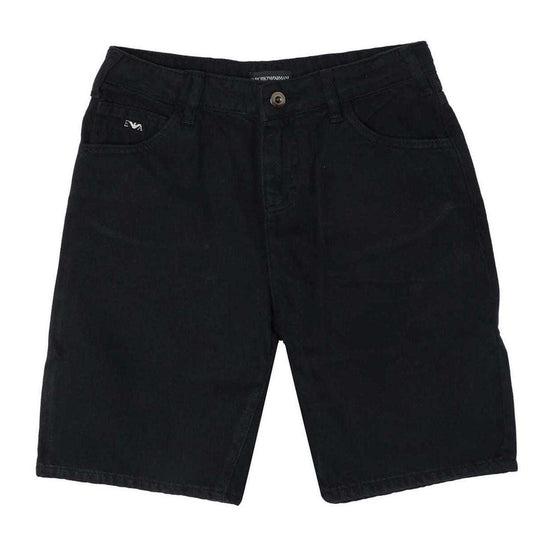 Navy - Front - Emporio Armani Childrens-Kids Denim Shorts