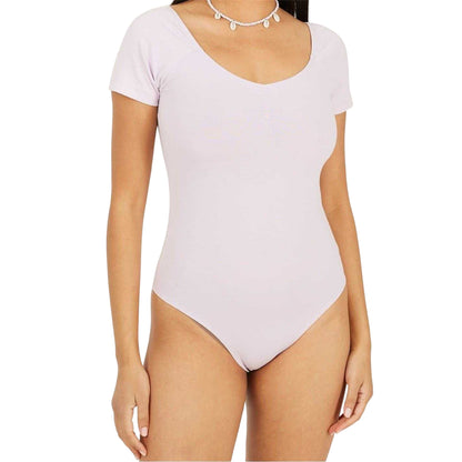 Dusky Lilac - Front - Brave Soul Womens-Ladies Gathered Detail Bodysuit