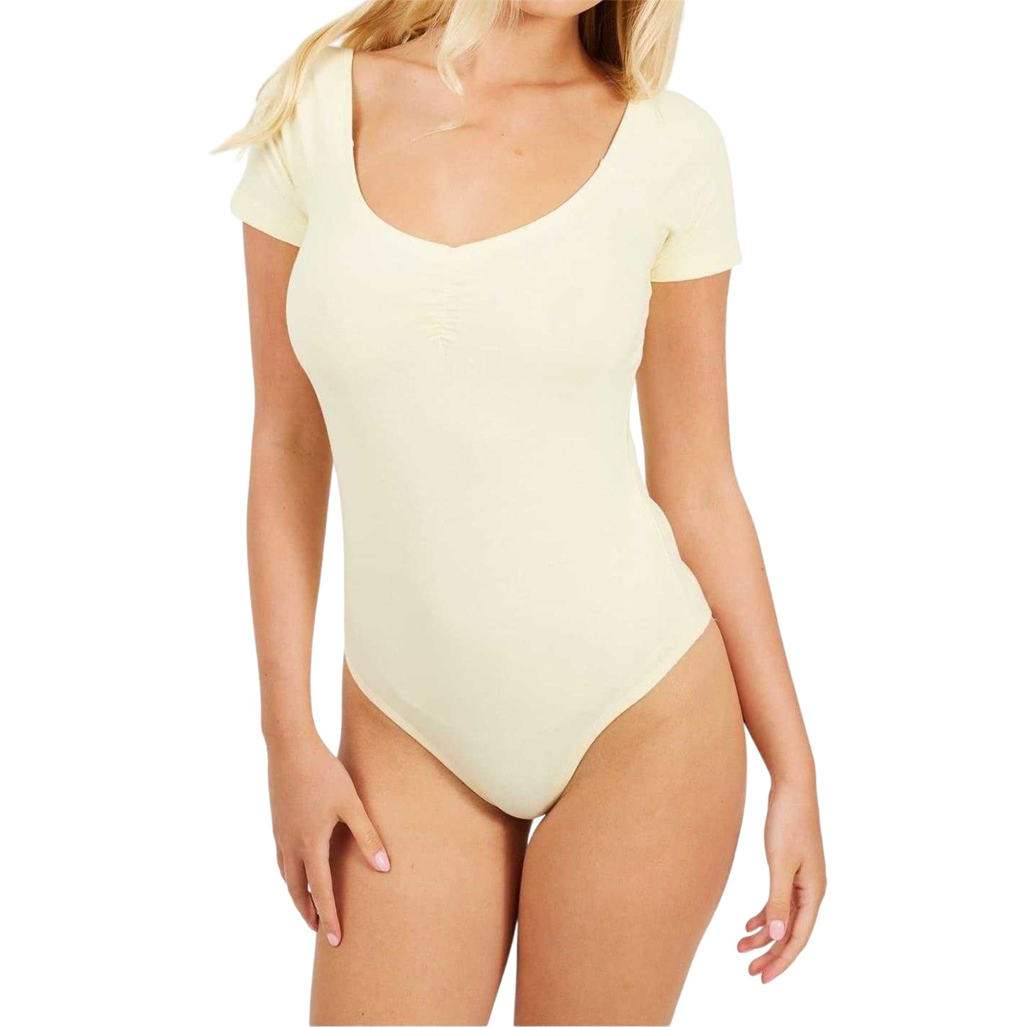 Lemonade - Front - Brave Soul Womens-Ladies Gathered Detail Bodysuit