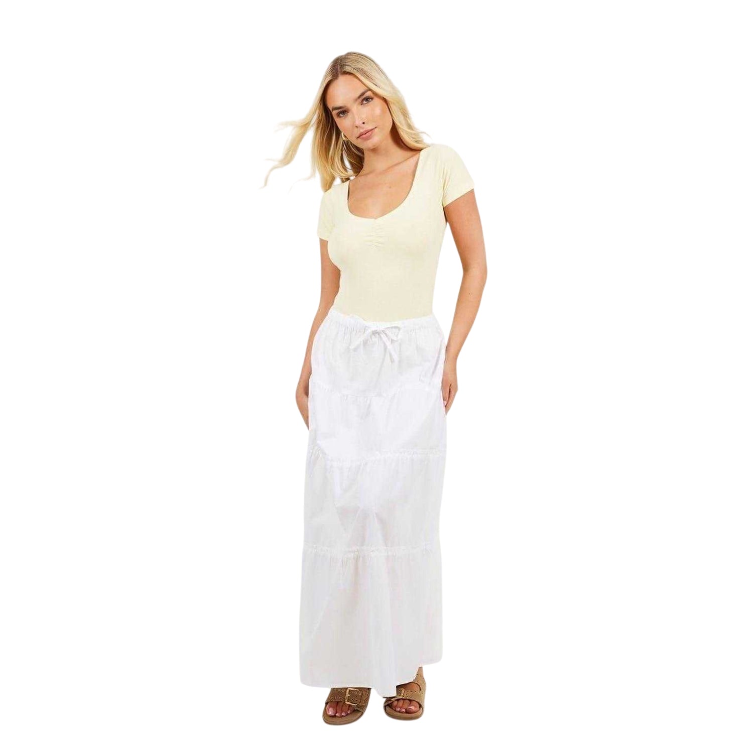 Lemonade - Side - Brave Soul Womens-Ladies Gathered Detail Bodysuit