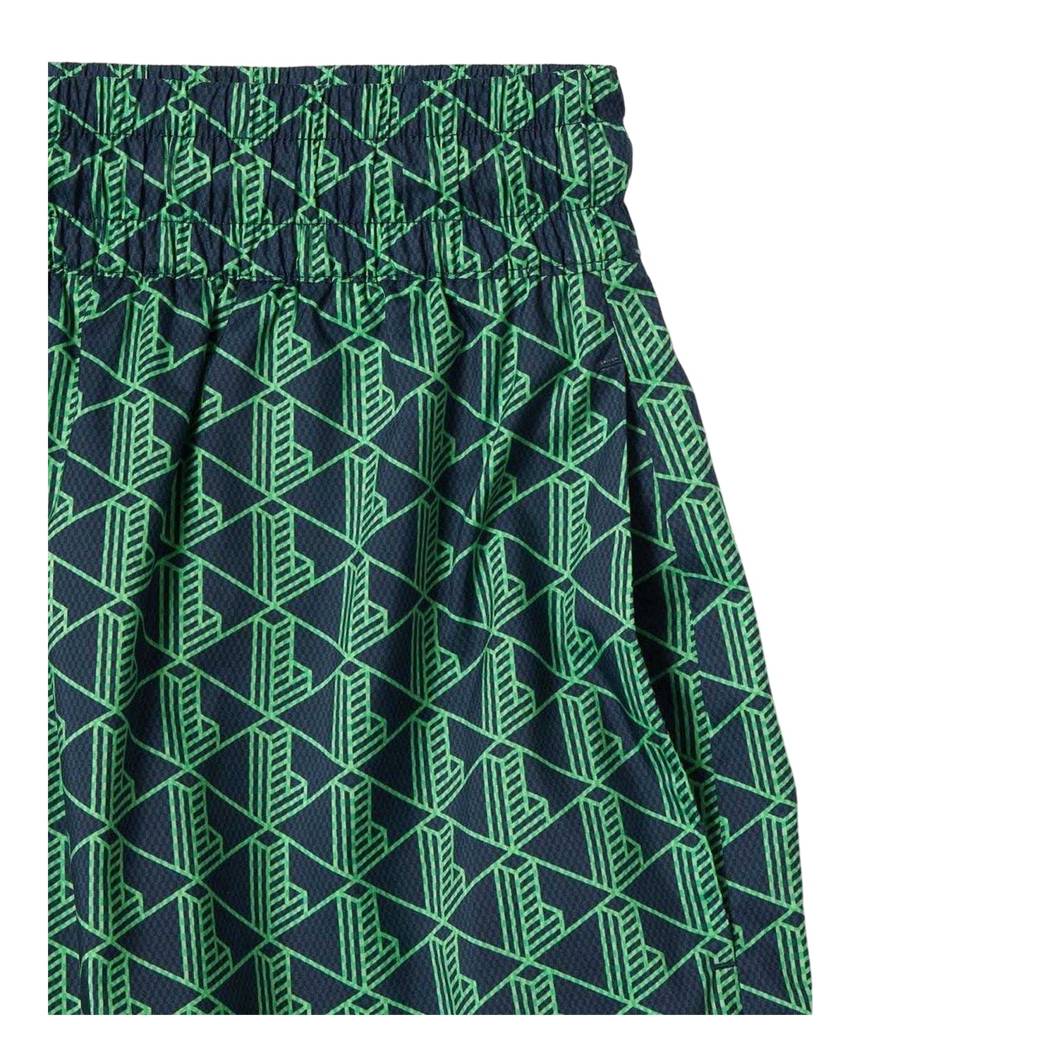 Multicoloured - Side - Lacoste Womens-Ladies Monogram Wide Leg Shorts