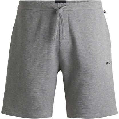 Grey - Front - Boss Mens Waffle Relaxed Fit Shorts