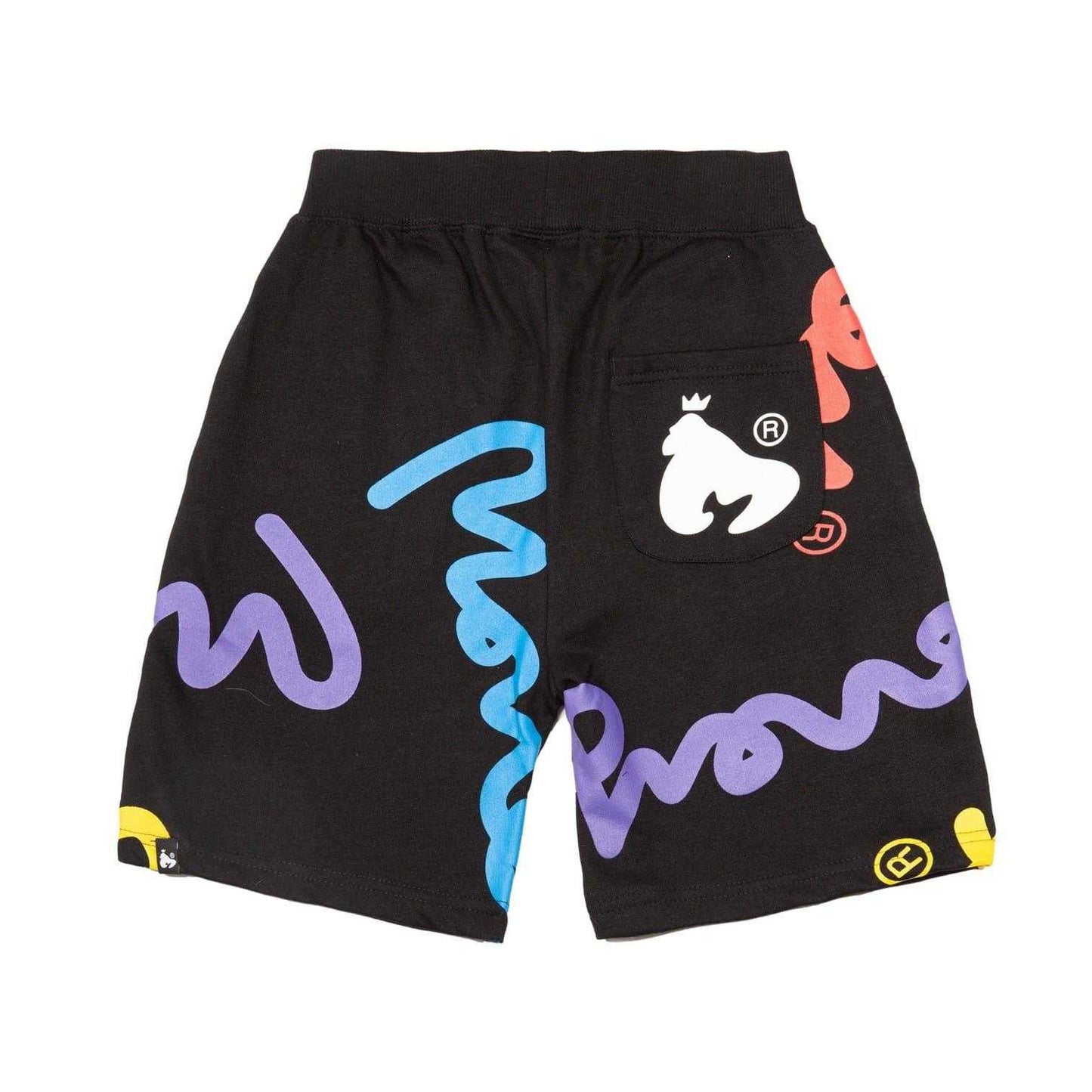Black - Back - Money Childrens-Kids Super Cotton Signature Shorts