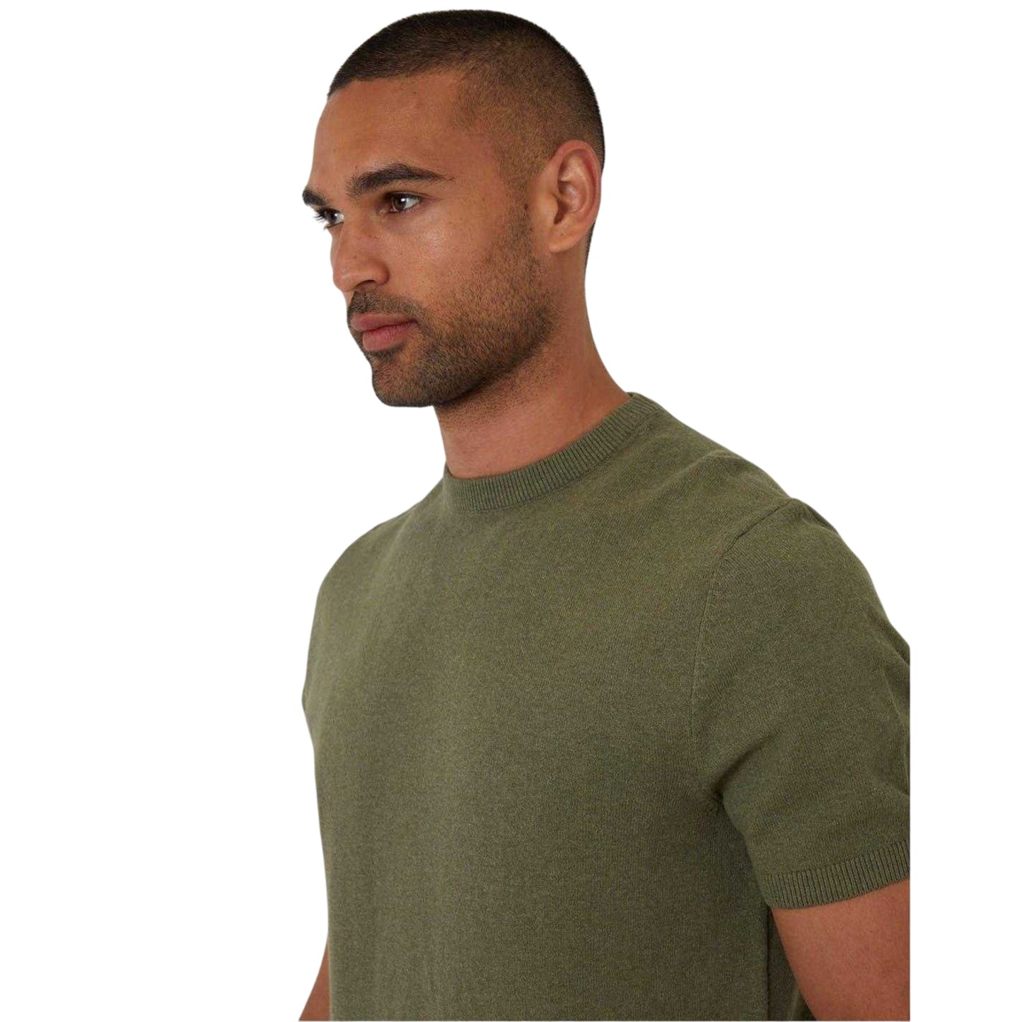 Sage - Side - Threadbare Mens Crew Neck Regular T-Shirt