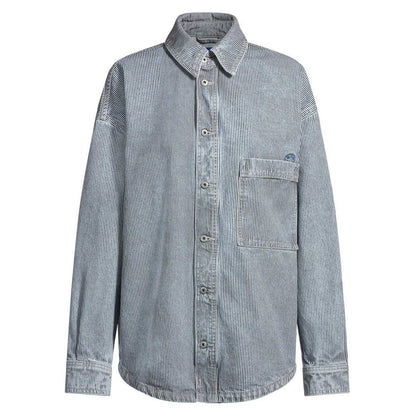 Bright Blue - Front - Hugo Mens Pinstripe Relaxed Fit Shirt