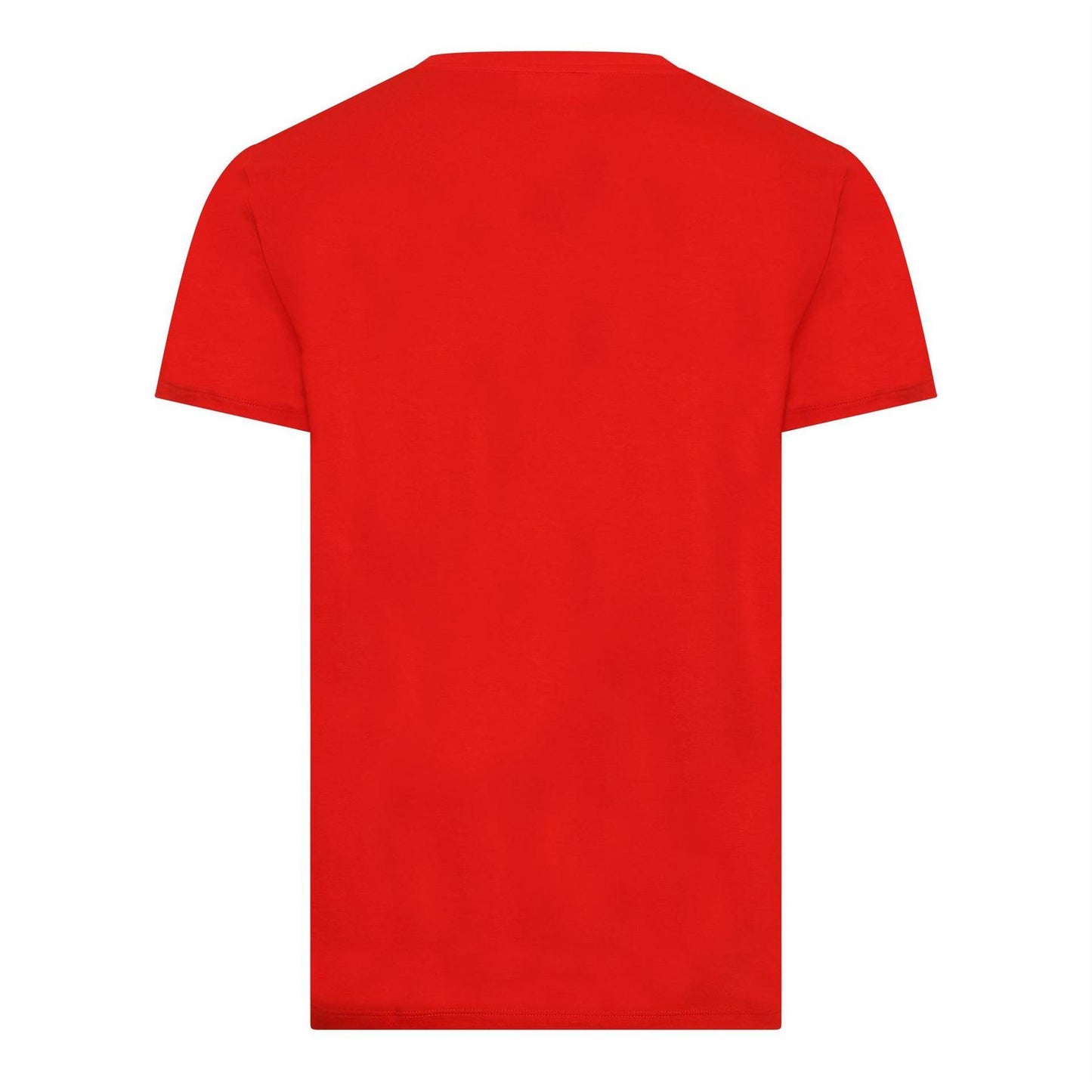 Red - Back - Lacoste Mens Pima Logo Lightweight V Neck T-Shirt