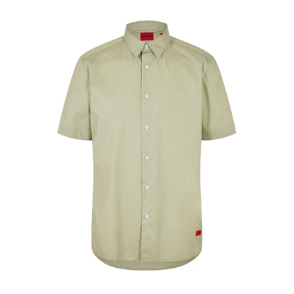 Green - Front - Hugo Mens Regular Short-Sleeved Shirt