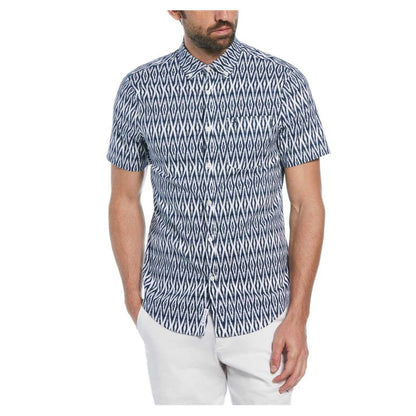 Sargasso Sea - Front - Original Penguin Mens Ikat Regular Short-Sleeved Shirt