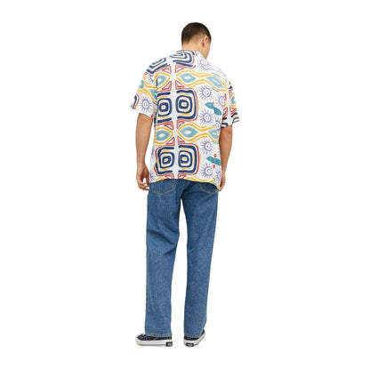Cloud Dancer Print - Back - Jack And Jones Mens Mosaic Regular Shirt