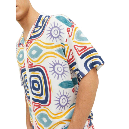 Cloud Dancer Print - Side - Jack And Jones Mens Mosaic Regular Shirt
