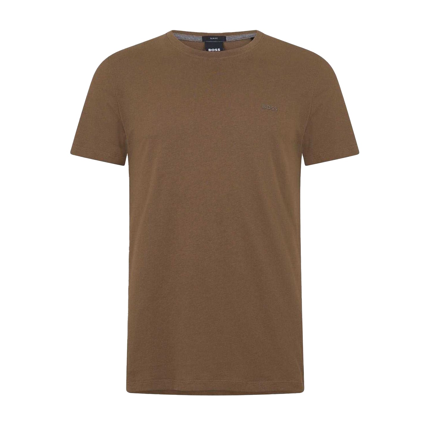 Khaki Brown - Front - Boss Mens Tessler 33 Regular T-Shirt