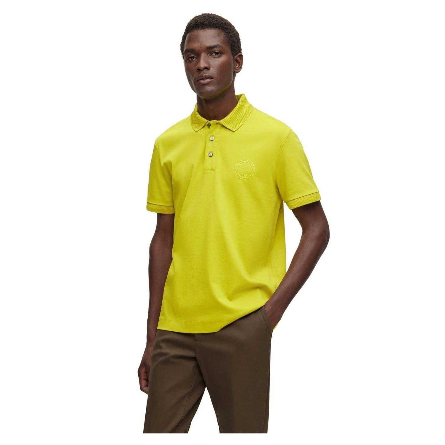 Green - Side - Boss Mens Regular Polo Shirt
