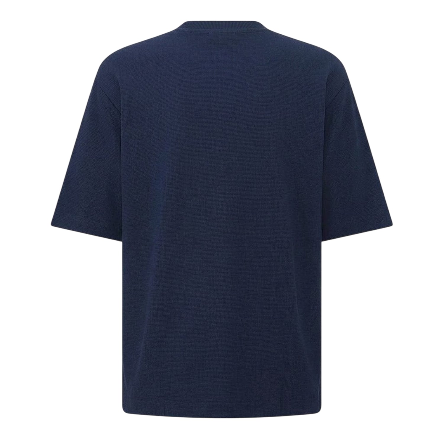 Dark Blue - Back - Boss Mens Waffle Crew Neck Regular T-Shirt