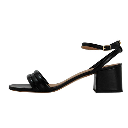 Black - Back - Boss Womens-Ladies Melanie Block Heel Slippers