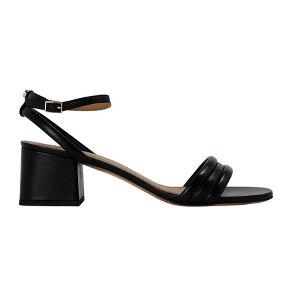 Black - Front - Boss Womens-Ladies Melanie Block Heel Slippers
