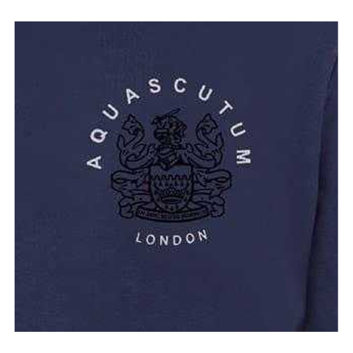 Navy - Back - Aquascutum Unisex Adult Ribbed Collar Regular Long-Sleeved Sweatshirt