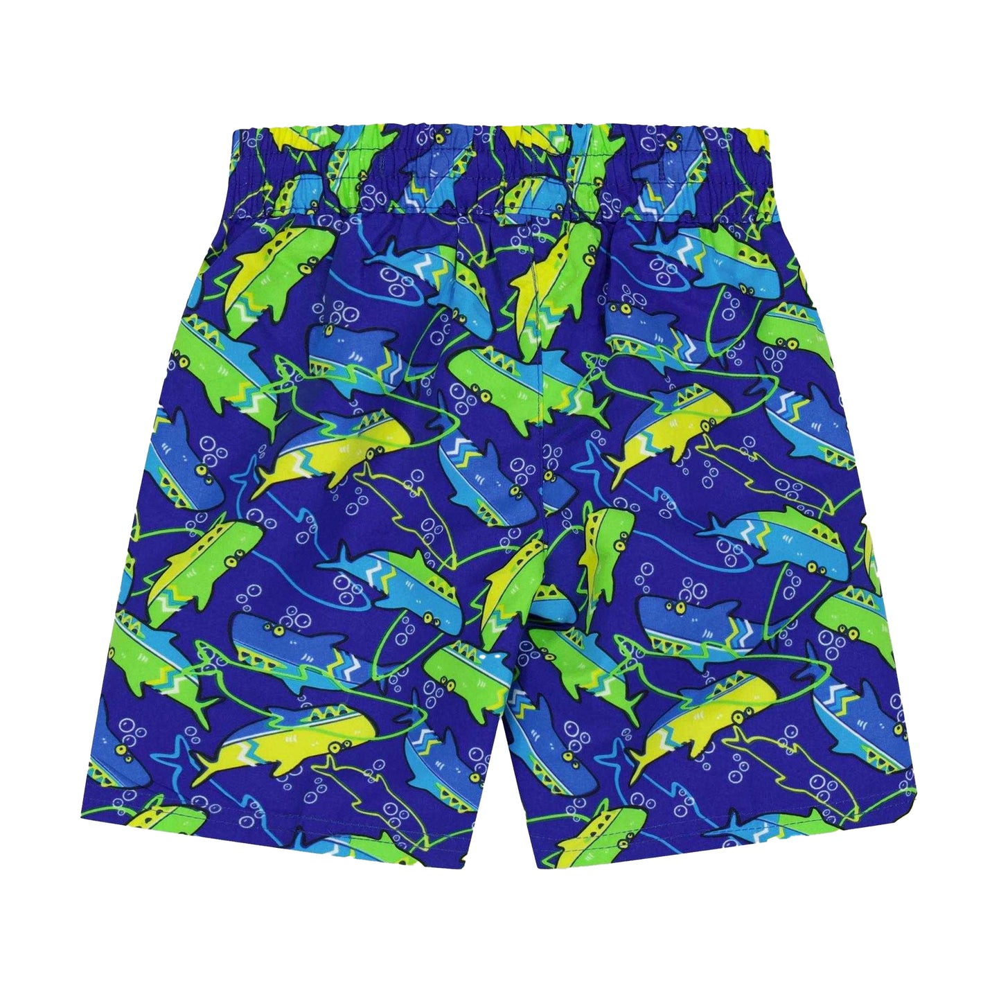 Blue - Back - Zoggs Boys Shark Swim Shorts