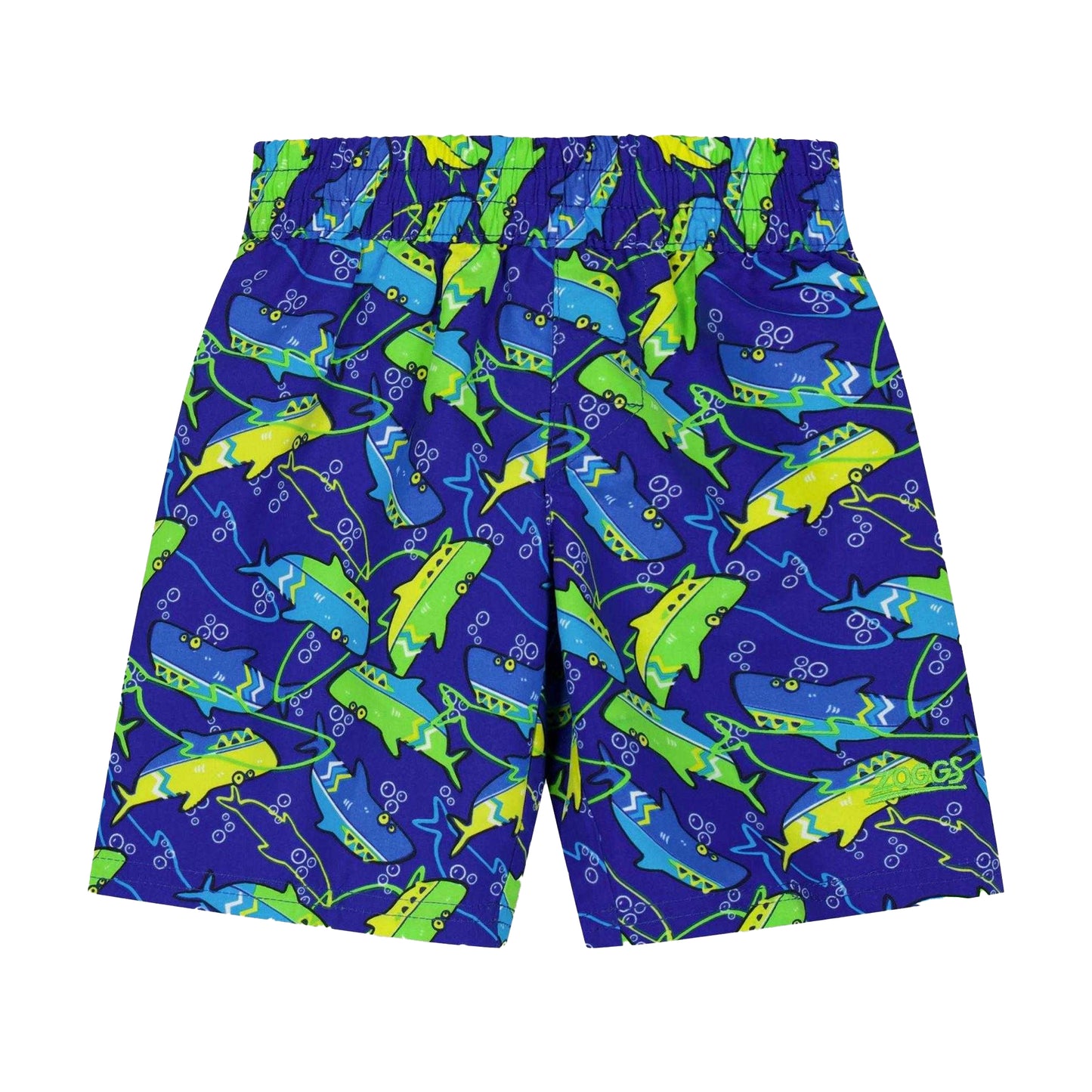 Blue - Front - Zoggs Boys Shark Swim Shorts