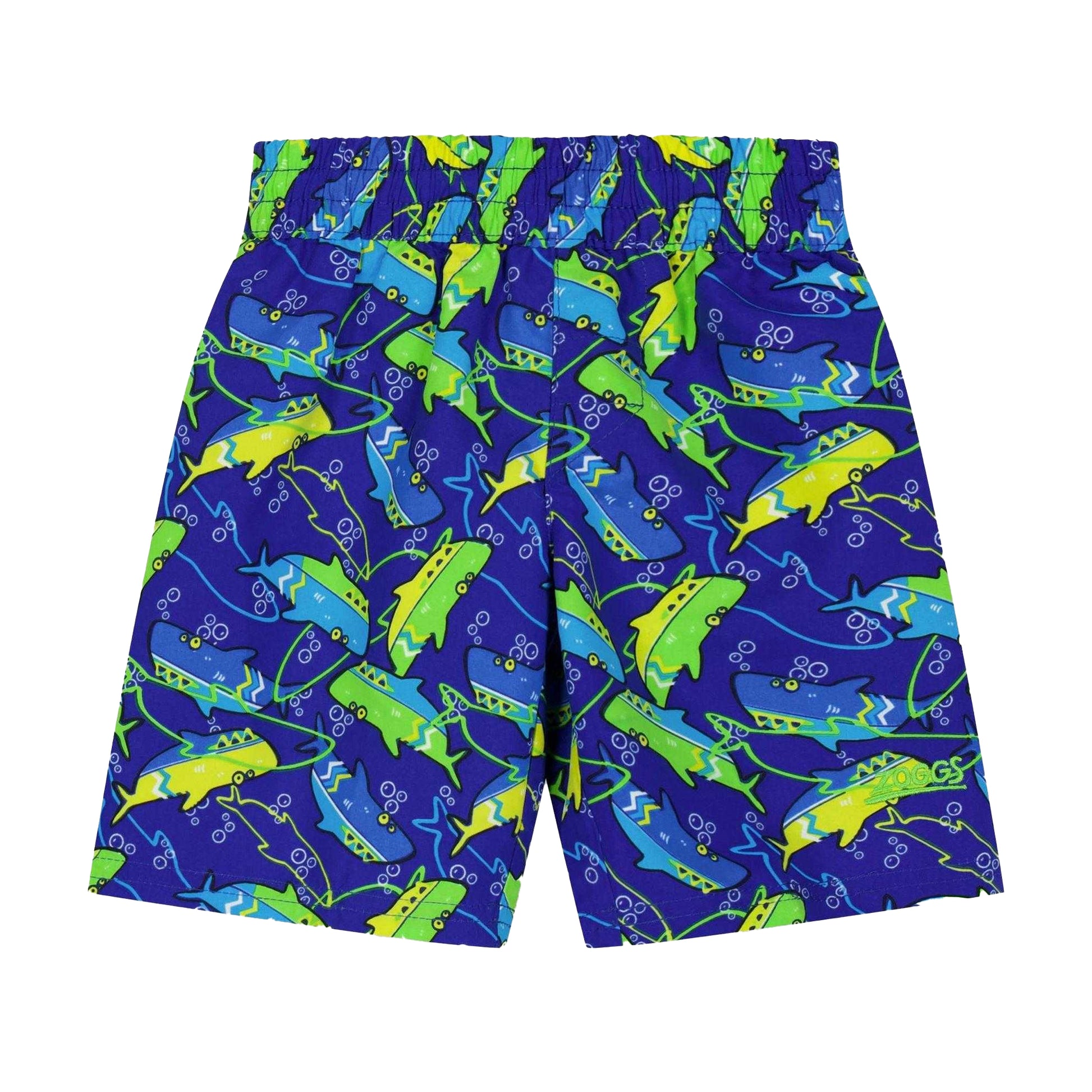 Blue - Front - Zoggs Boys Shark Swim Shorts