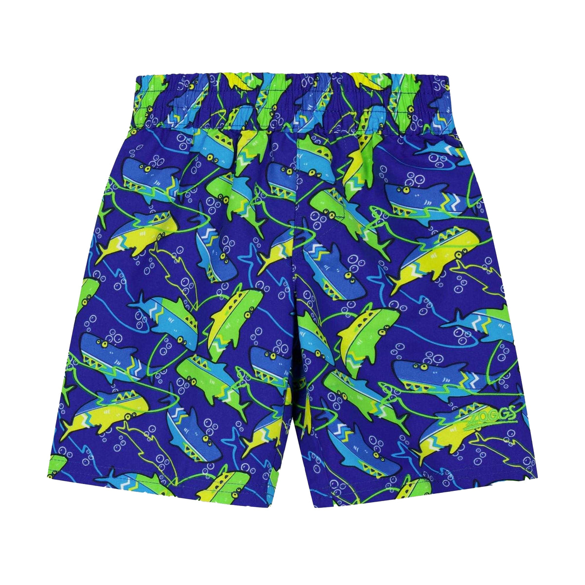 Blue - Front - Zoggs Boys Shark Swim Shorts