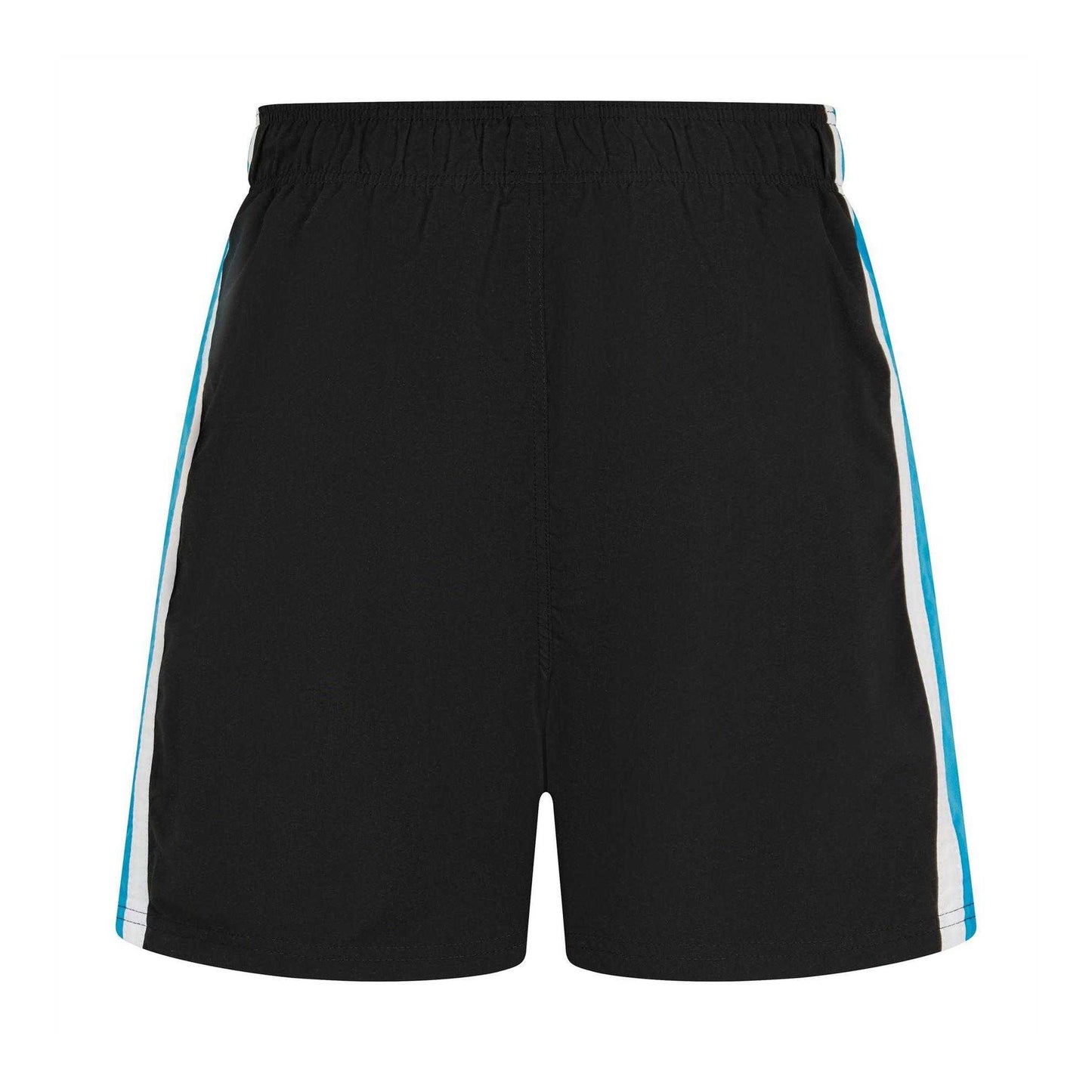Black - Back - Zoggs Mens Side Stripe Swim Shorts