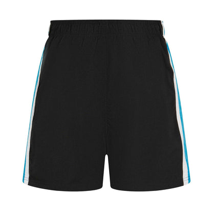 Black - Back - Zoggs Mens Side Stripe Swim Shorts