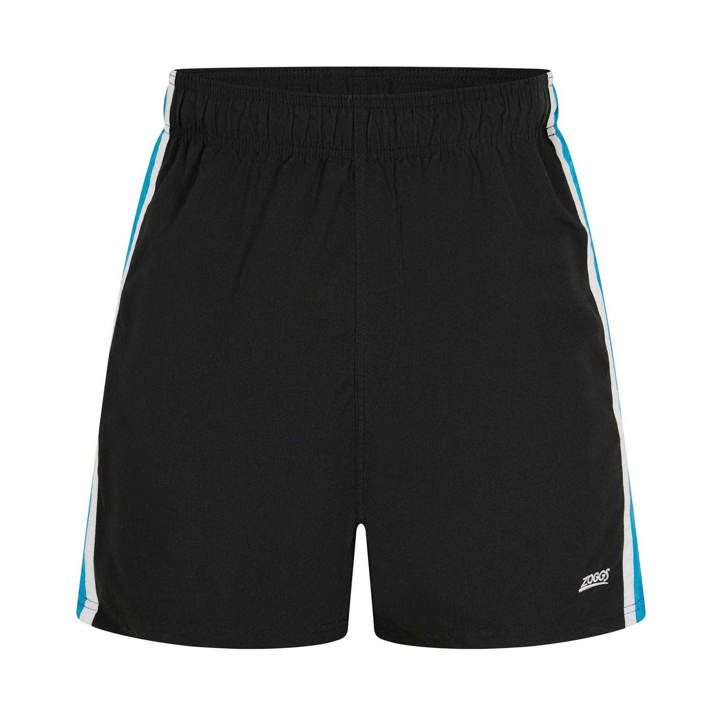 Black - Front - Zoggs Mens Side Stripe Swim Shorts