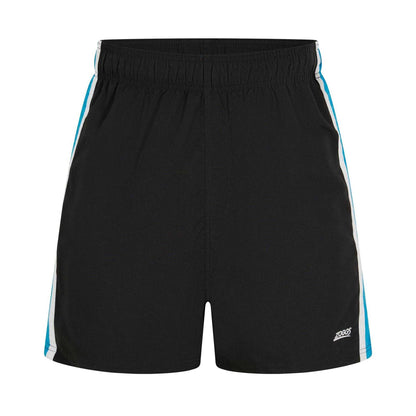 Black - Front - Zoggs Mens Side Stripe Swim Shorts