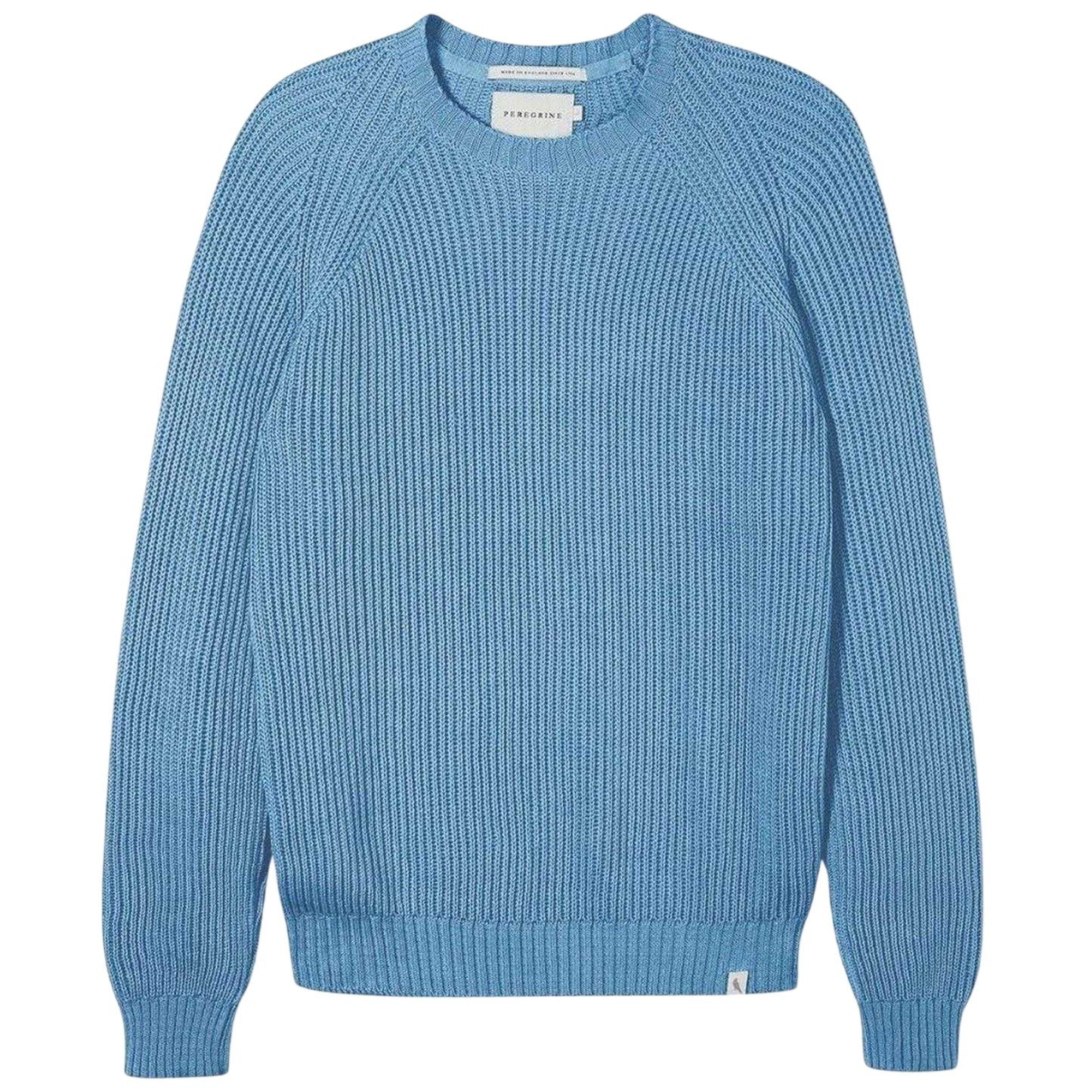 Ocean - Front - Peregrine Mens Harry Ribbed Raglan Jumper