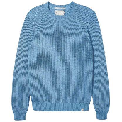 Ocean - Front - Peregrine Mens Harry Ribbed Raglan Jumper