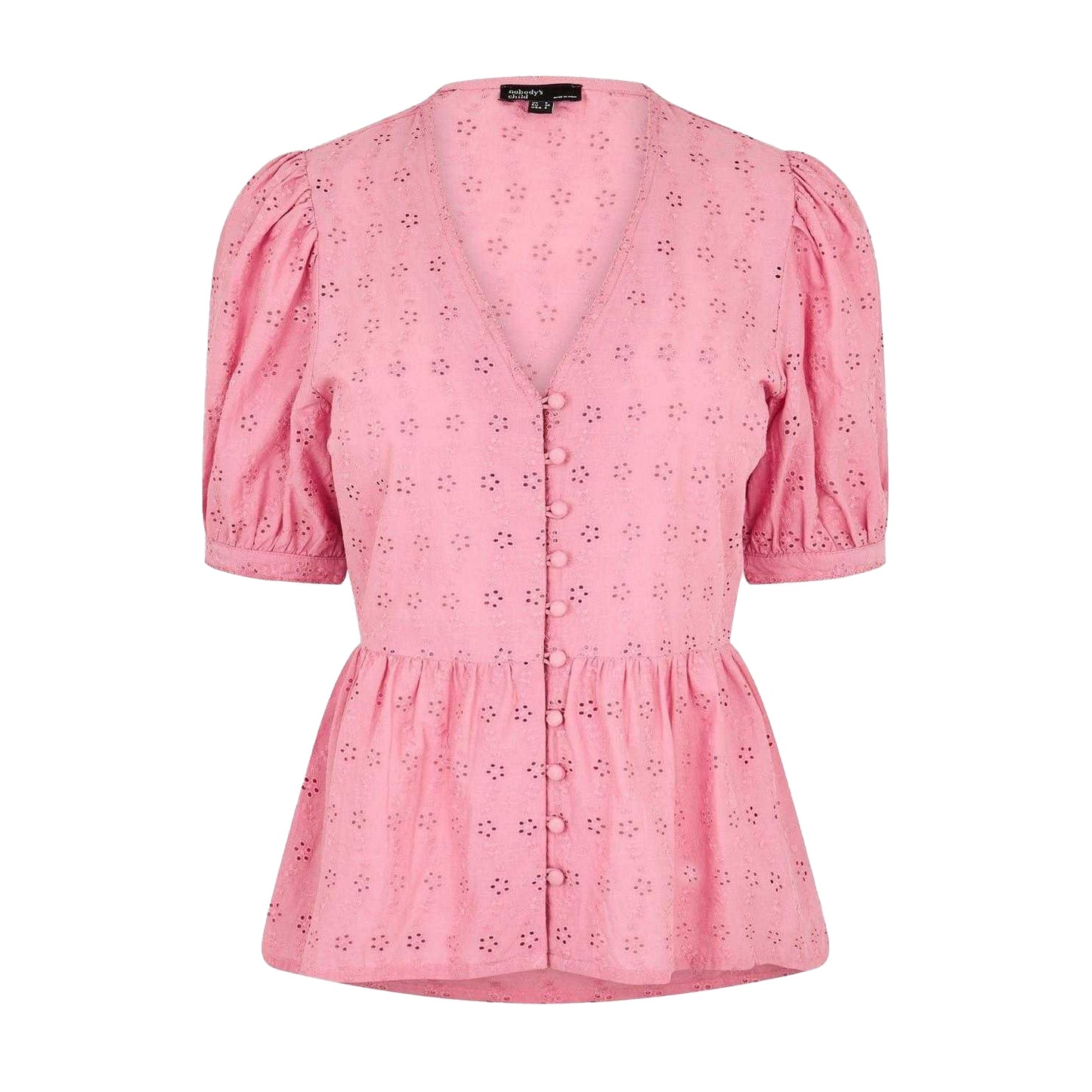 Pink - Front - Nobody´s Child Womens-Ladies Ria Puff Sleeve Blouse
