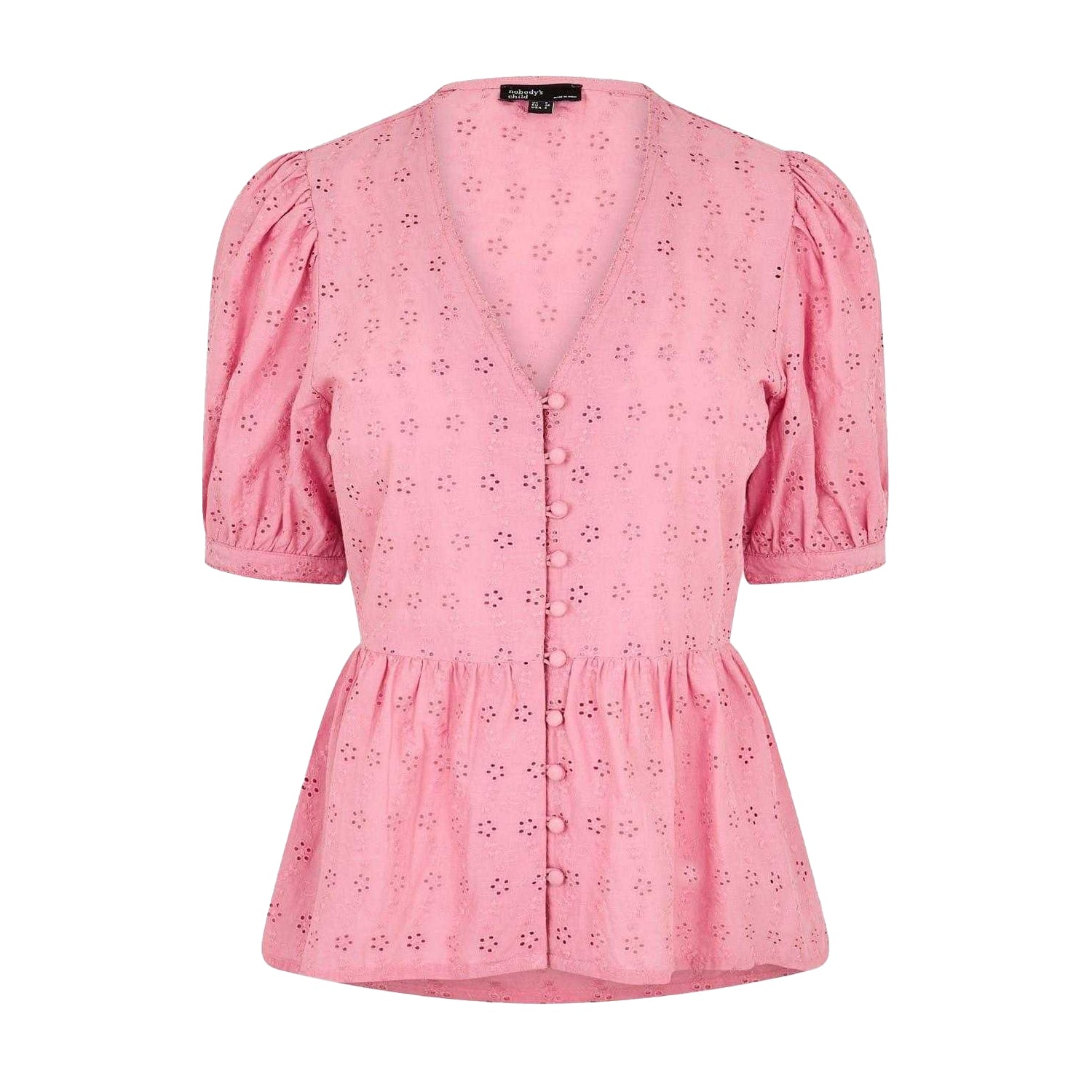 Pink - Front - Nobody´s Child Womens-Ladies Ria Puff Sleeve Blouse