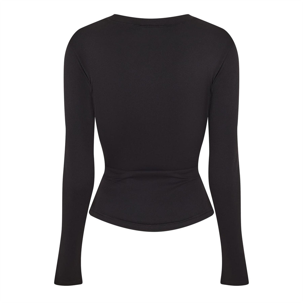 Black - Front - Couture Club Womens-Ladies Sculpting Long-Sleeved T-Shirt
