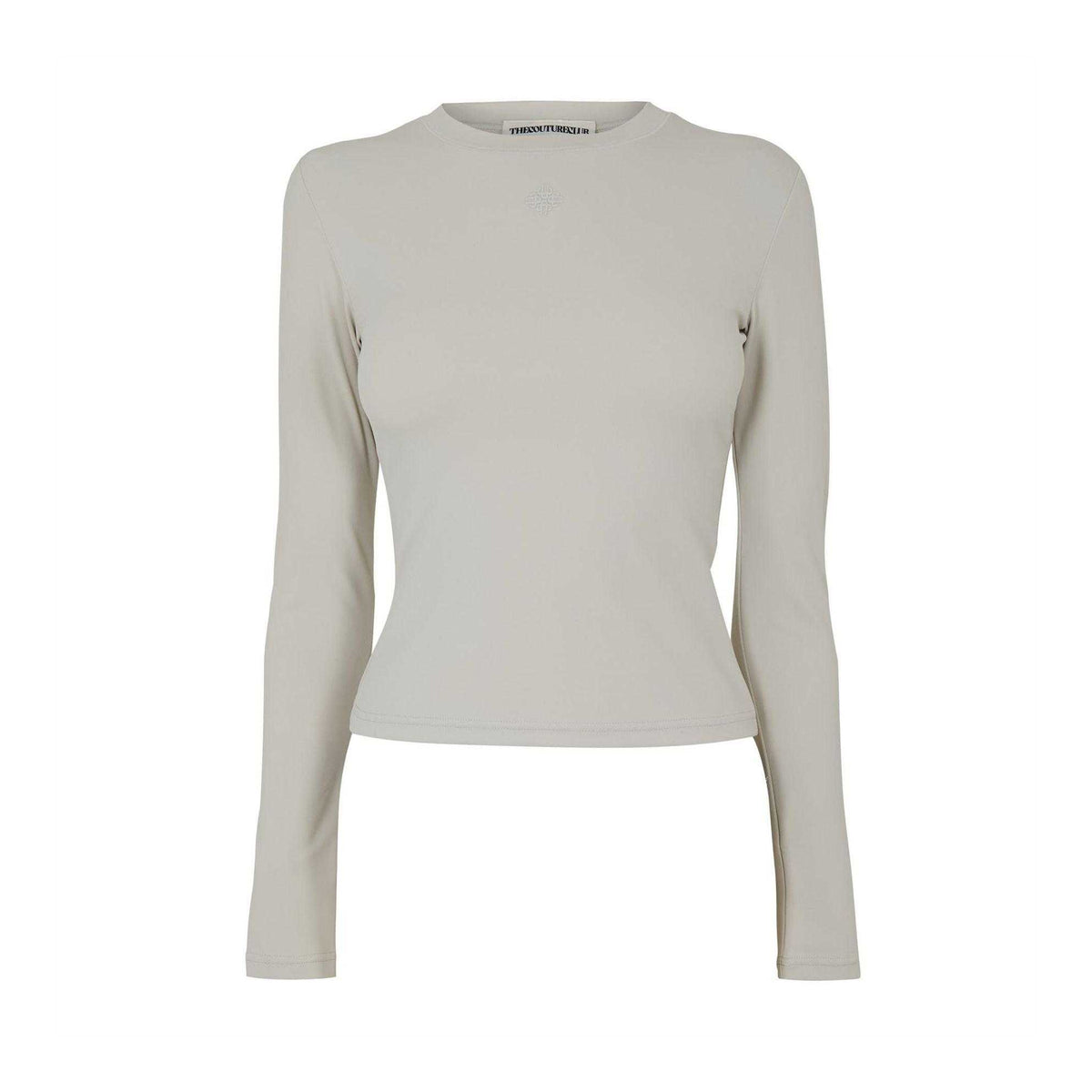 Bone - Front - Couture Club Womens-Ladies Sculpting Long-Sleeved T-Shirt