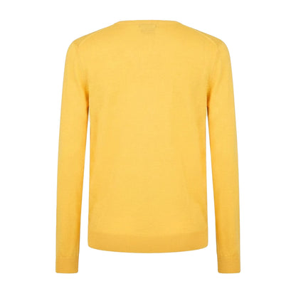 Yellow - Back - Boss Mens Crew Neck Regular Sweater Top