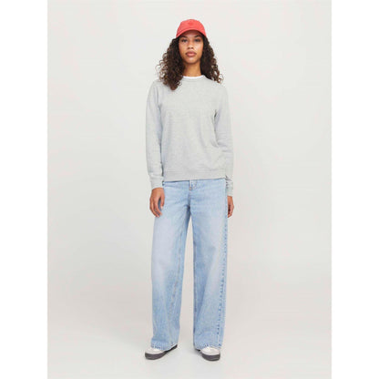 Light Grey Melange - Side - JJXX Womens-Ladies Madi Crew Neck Sweatshirt