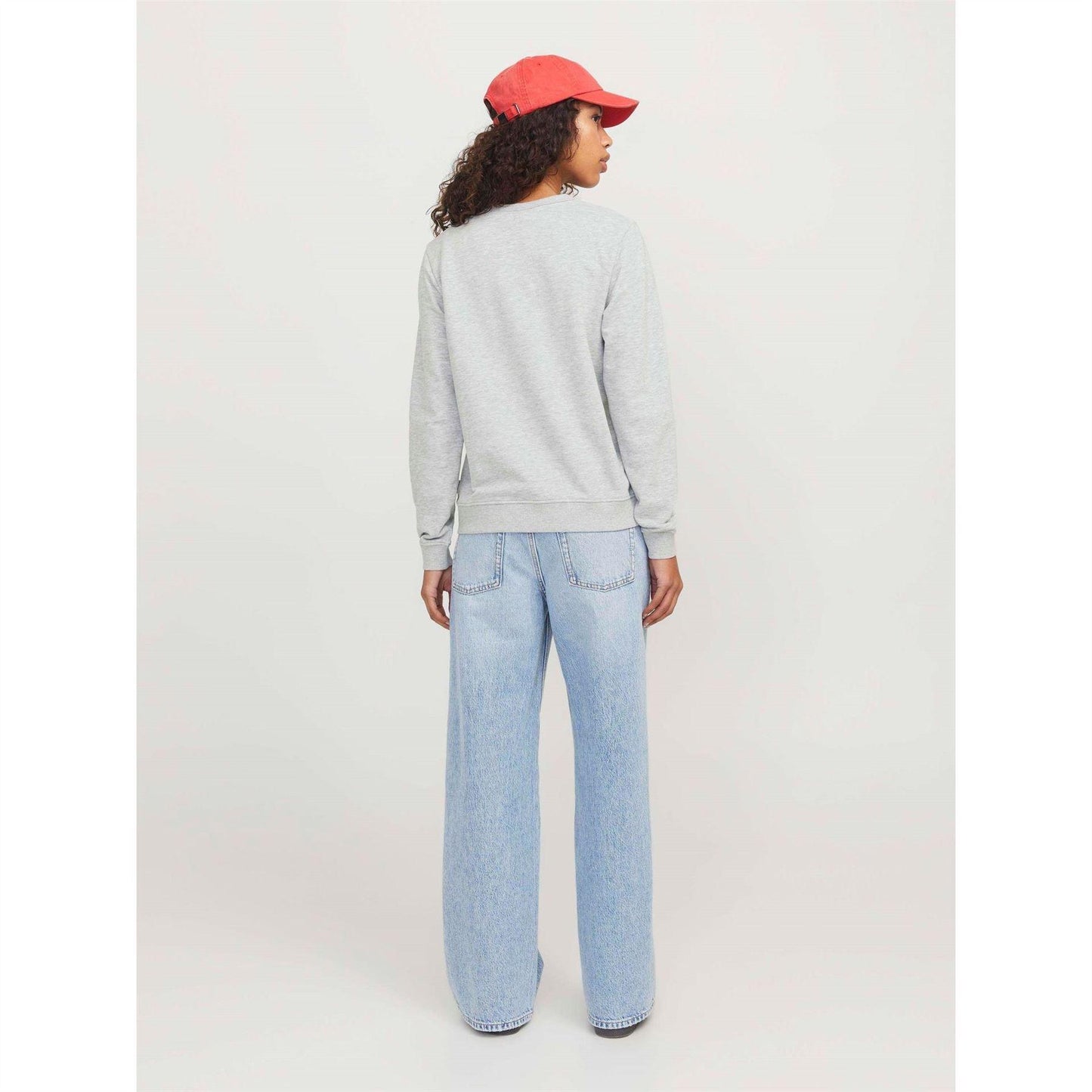 Light Grey Melange - Lifestyle - JJXX Womens-Ladies Madi Crew Neck Sweatshirt