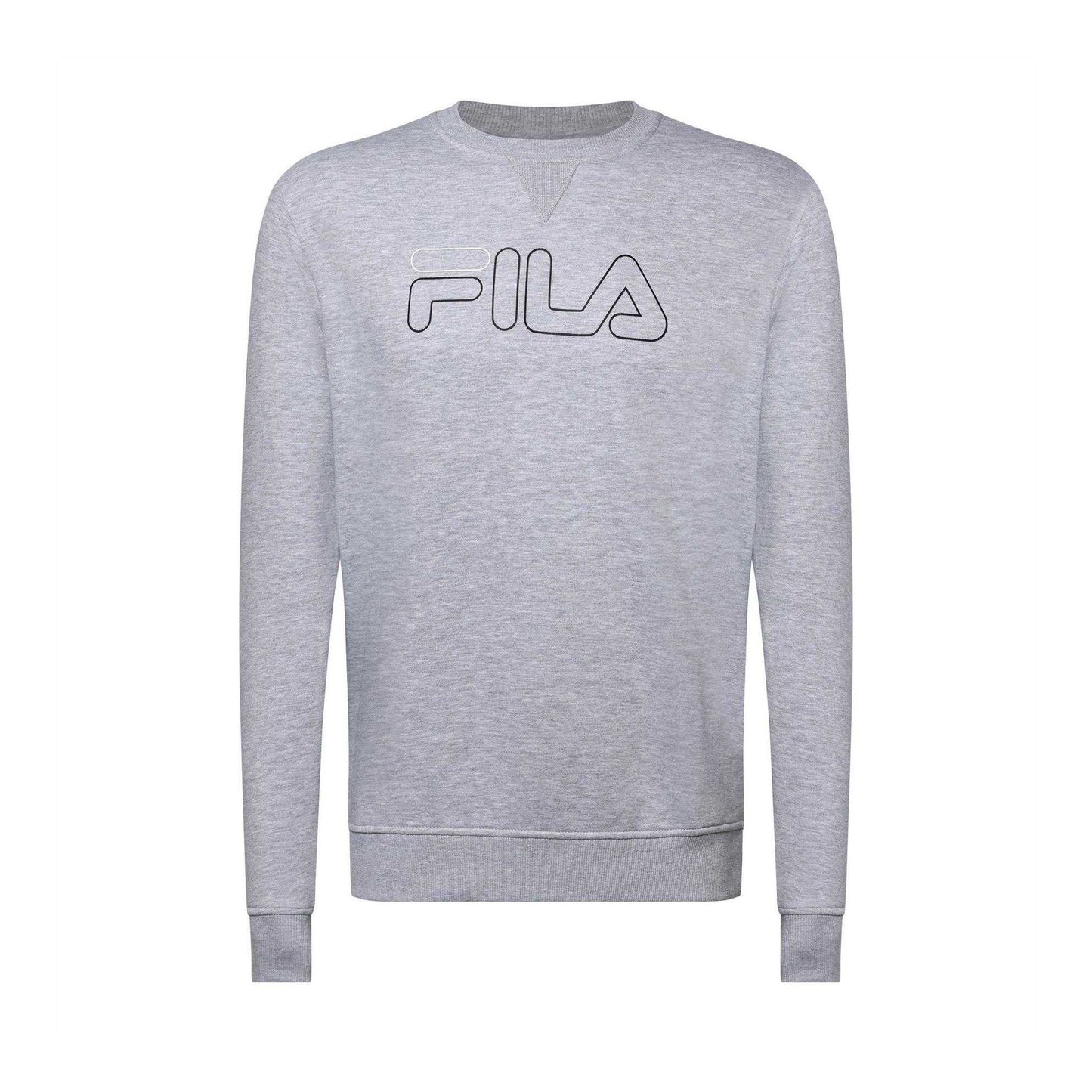 Light Grey Marl - Front - Fila Mens Jude Crew Neck Sweatshirt