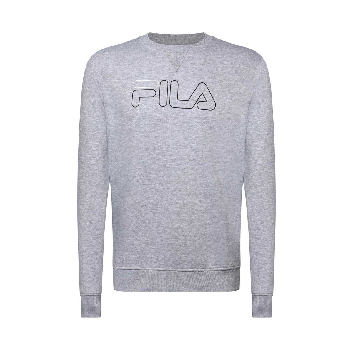 Light Grey Marl - Front - Fila Mens Jude Crew Neck Sweatshirt